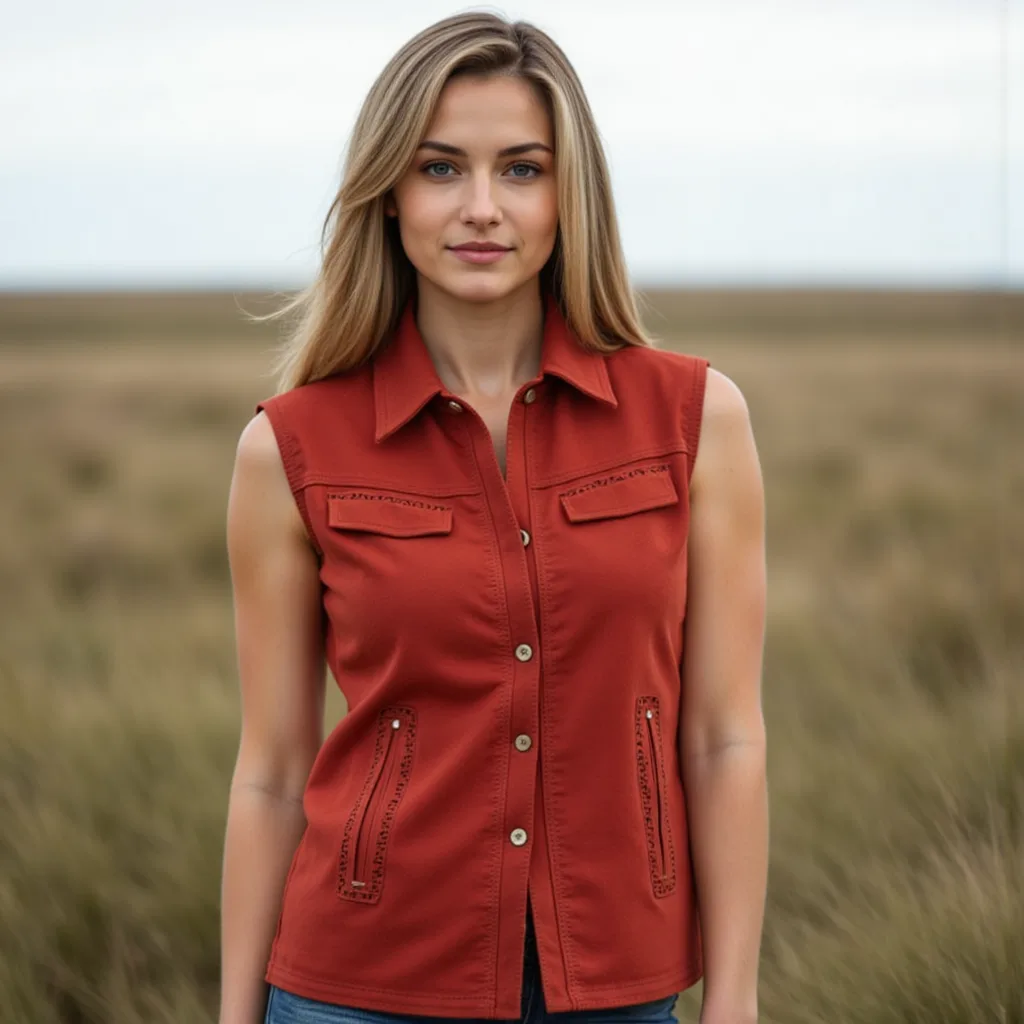 Natural Chic: ИИ-фото Кожаный Жилет