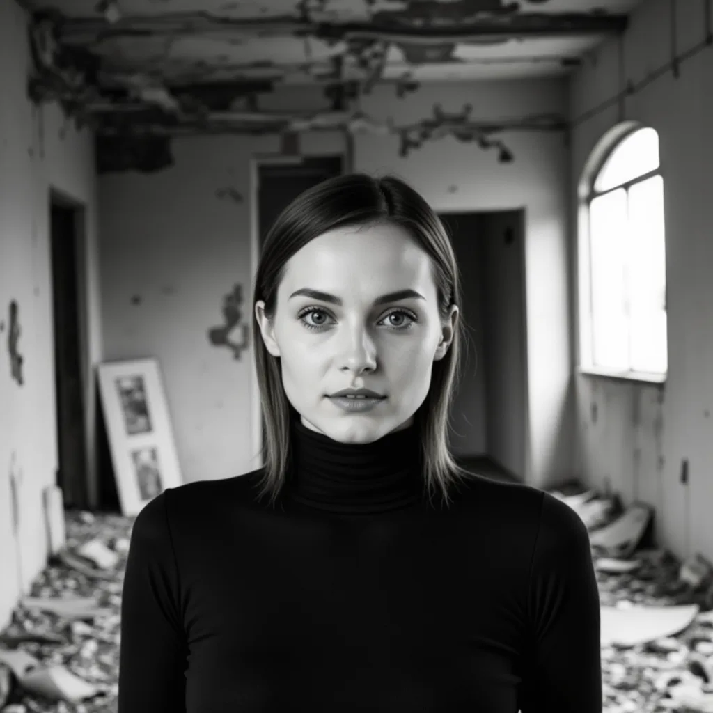 Заброшенное здание: Неоновая фотосессия в золотом стиле