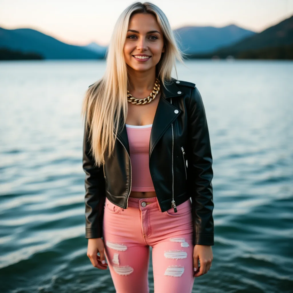 Озерная фотосессия: Streetwear в розовом (85мм)