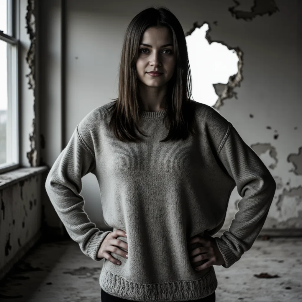 Таинство черно-белого: Женская фотосессия в руинах