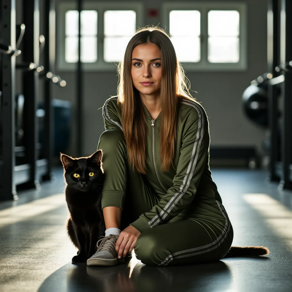 Фотосессия с черной кошкой: Спорт, Тень и Стиль