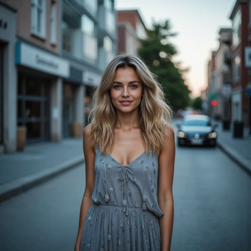 Уличная фотосессия: Серая макси и естественность