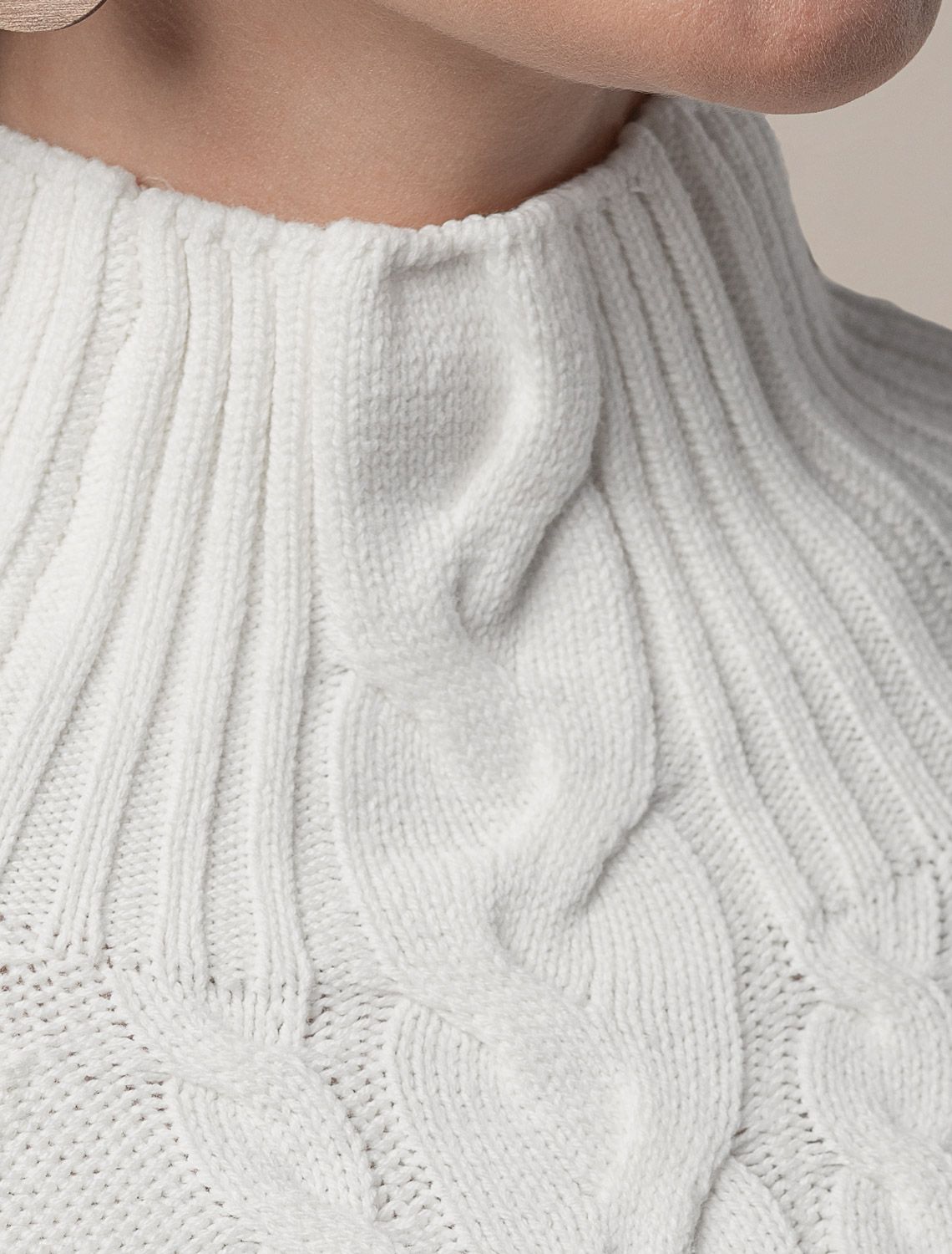 картинка Свитер женский натуральный_белый магазин Одежда+ являющийся официальным дистрибьютором в России 