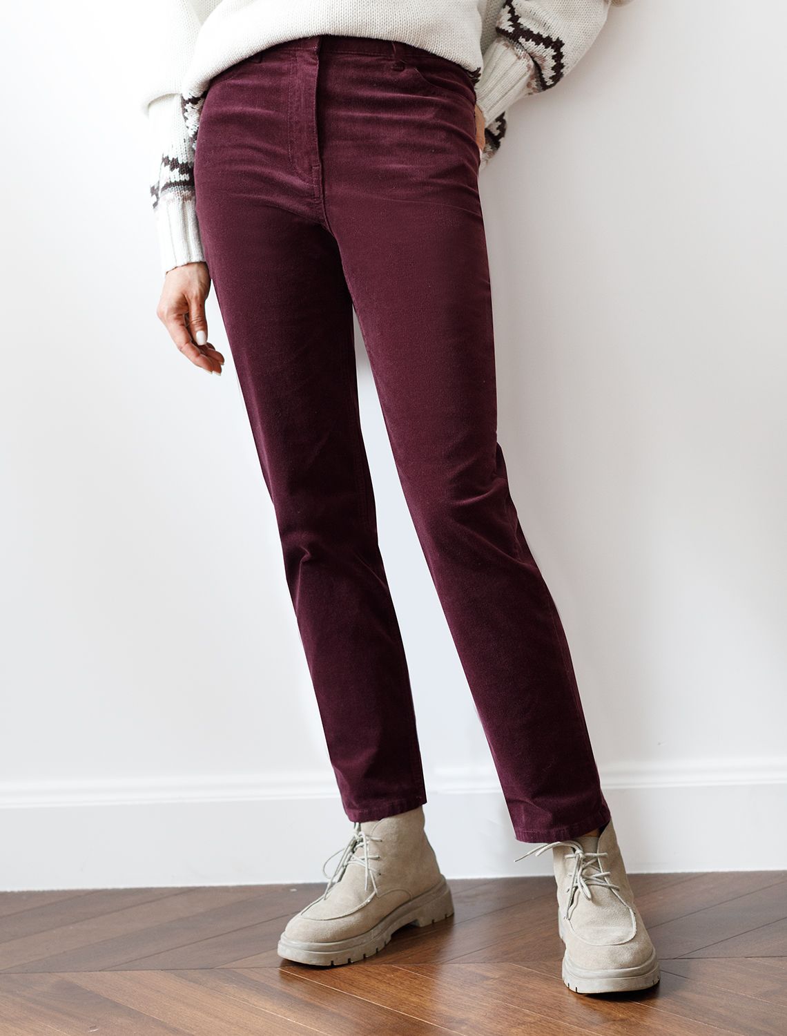 картинка Брюки женские бургунди магазин Одежда+ являющийся официальным дистрибьютором в России 