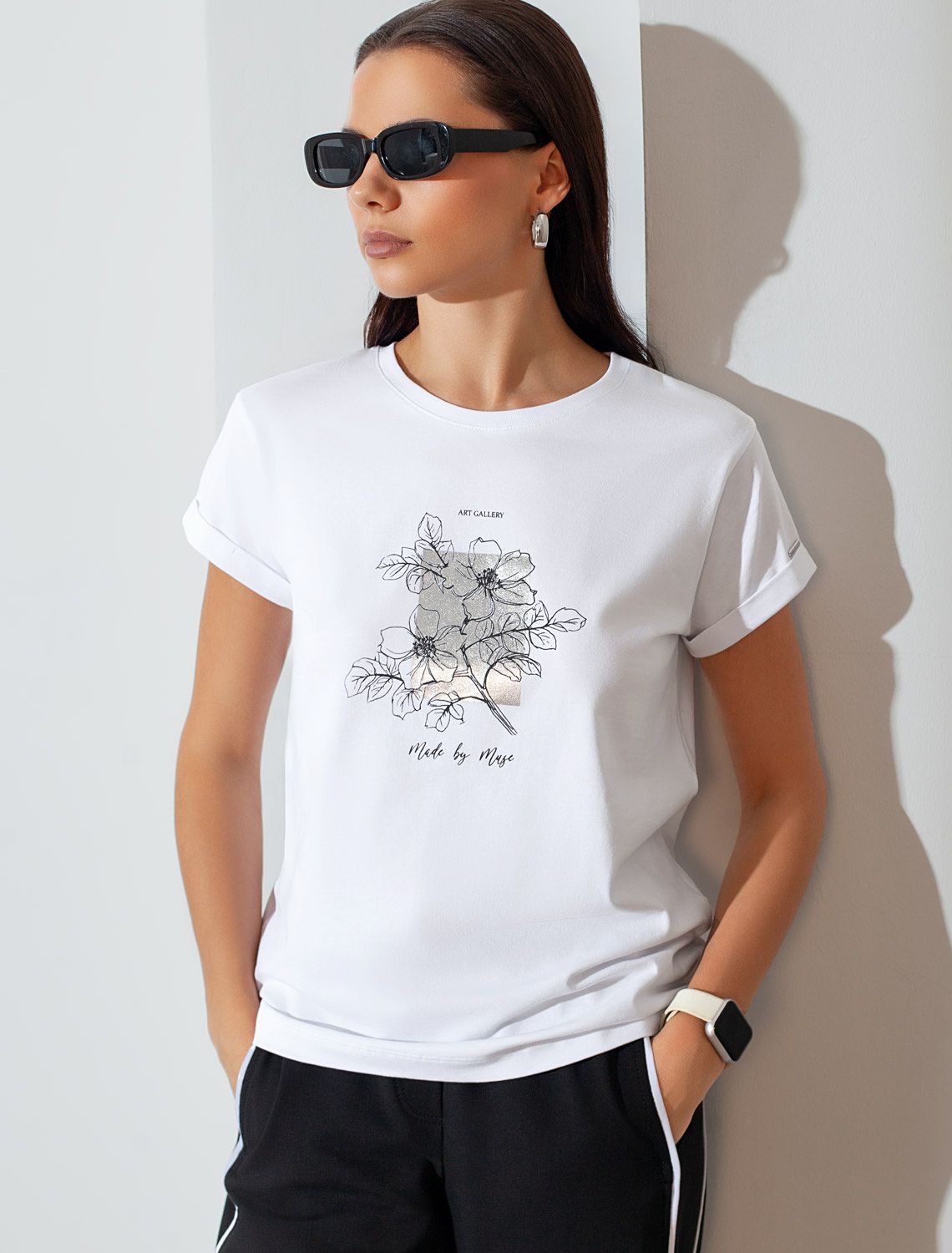 картинка Футболка женская белый_muse магазин Одежда+ являющийся официальным дистрибьютором в России 