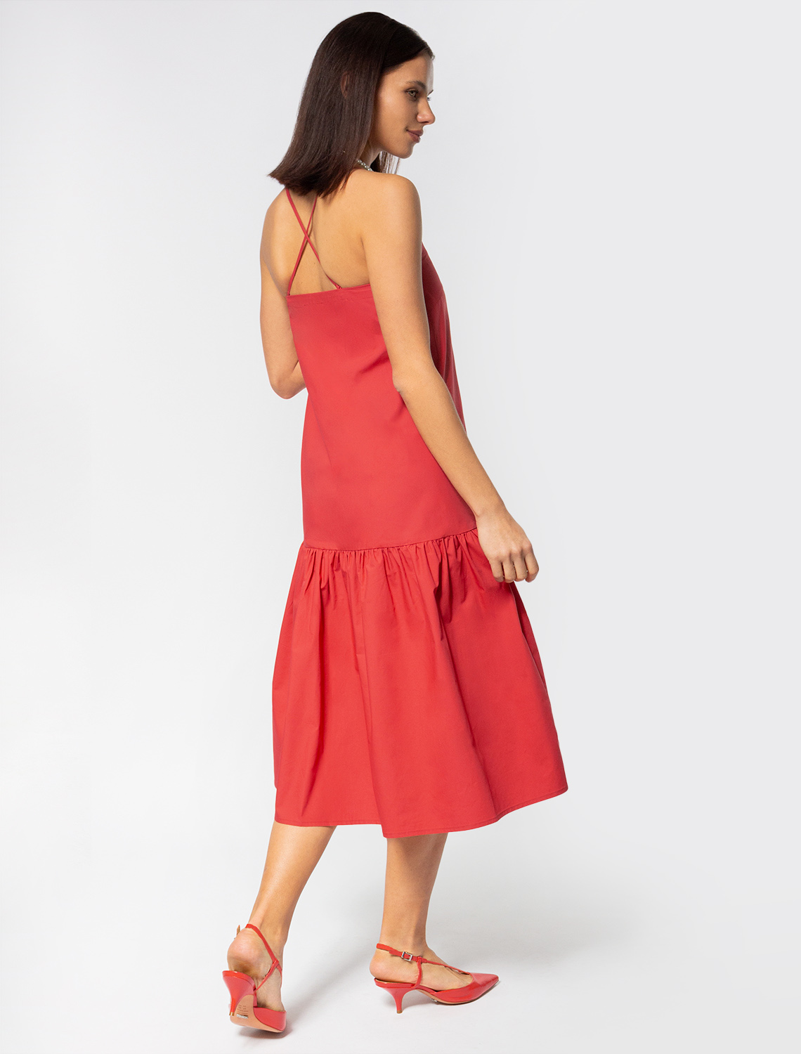 картинка Платье женское темно-коралловый от магазина Одежда+