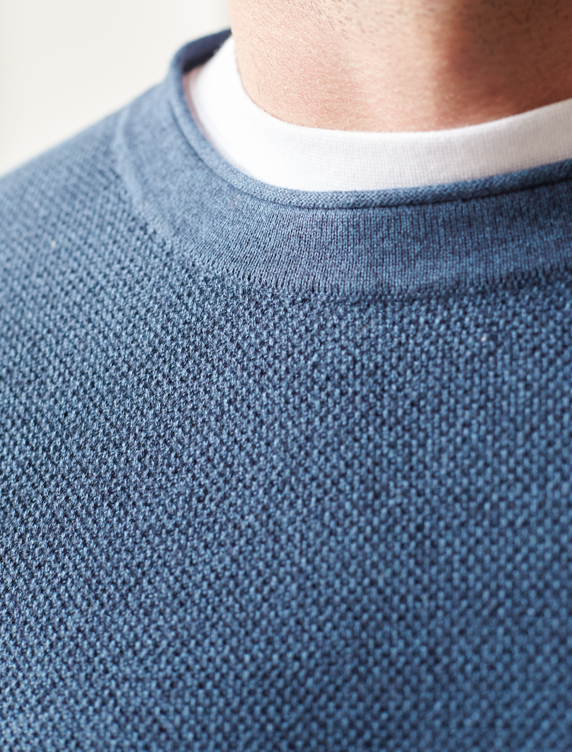 картинка Джемпер мужской светло-синий меланж магазин Одежда+ являющийся официальным дистрибьютором в России 