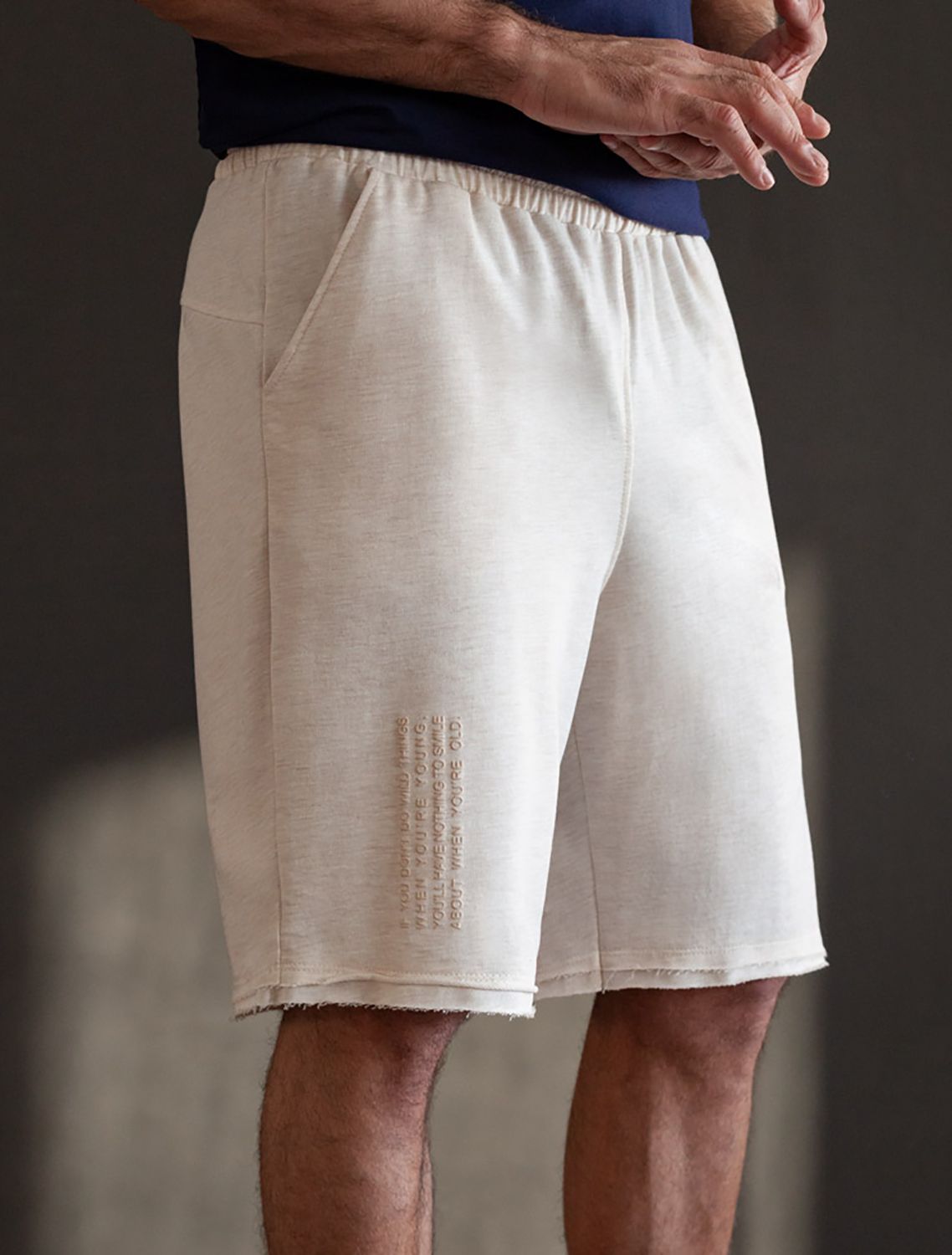 картинка Шорты мужские бежевый меланж магазин Одежда+ являющийся официальным дистрибьютором в России 