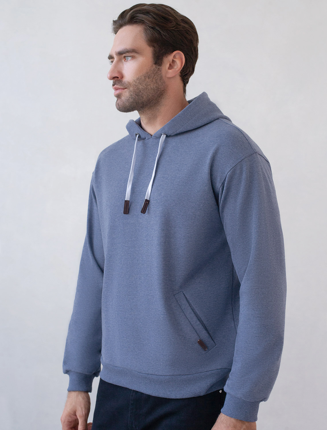 картинка Джемпер мужской синий меланж от магазина Одежда+