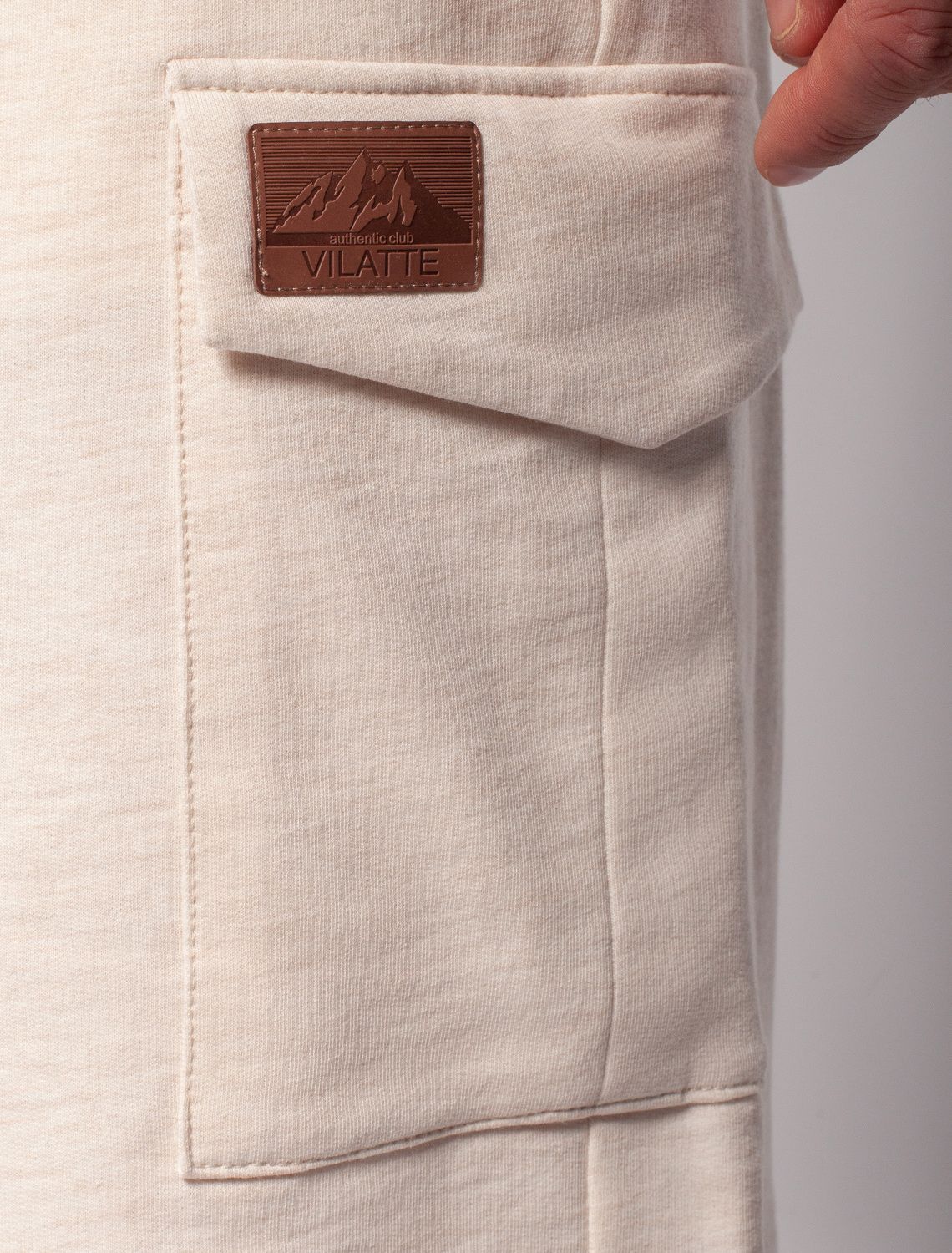 картинка Шорты мужские бежевый меланж магазин Одежда+ являющийся официальным дистрибьютором в России 