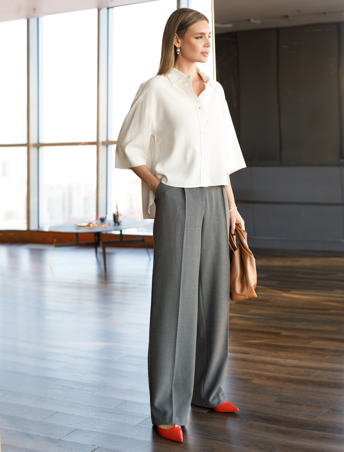 картинка Брюки женские серый от магазина Одежда+