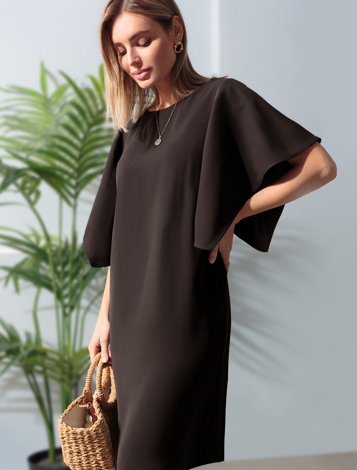 картинка Платье женское черный от магазина Одежда+