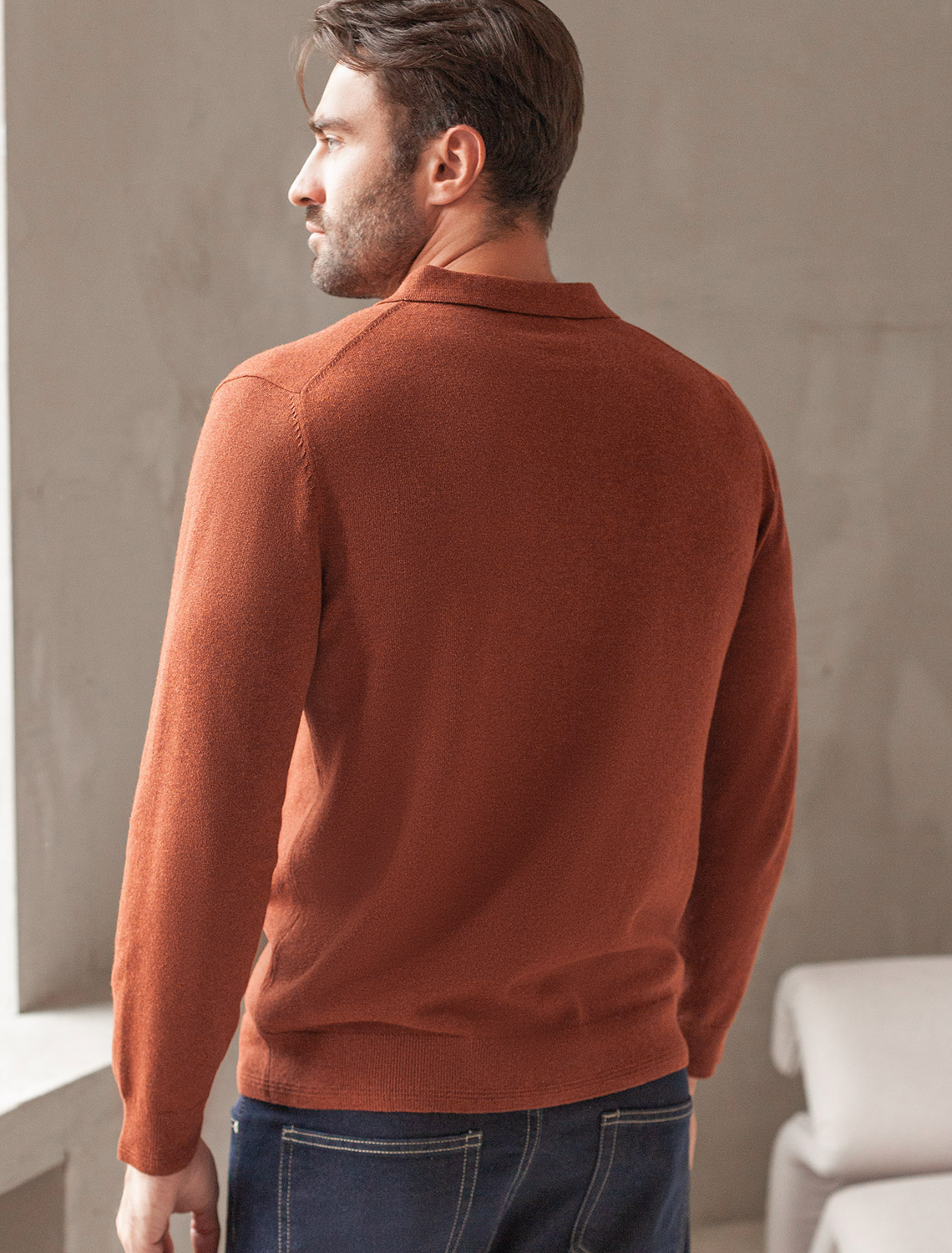 картинка Джемпер мужской терракотовый меланж от магазина Одежда+