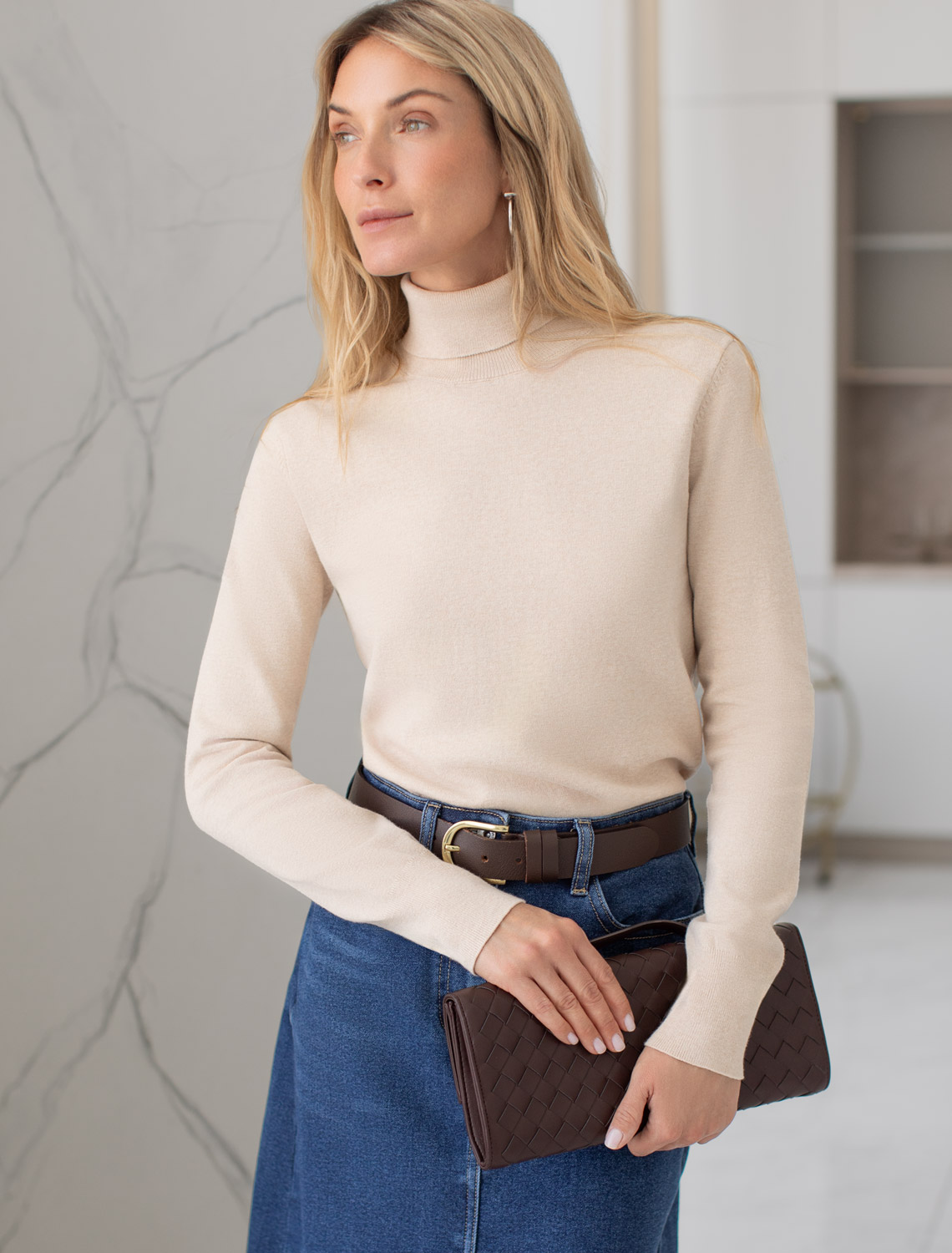 Свитер женский бежевый меланж D34.197 бежевый меланж — 3499₽ купить с оплатой после примерки