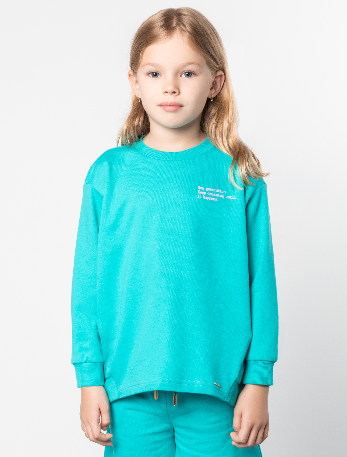 картинка Джемпер для девочки мятный магазин Одежда+ являющийся официальным дистрибьютором в России 