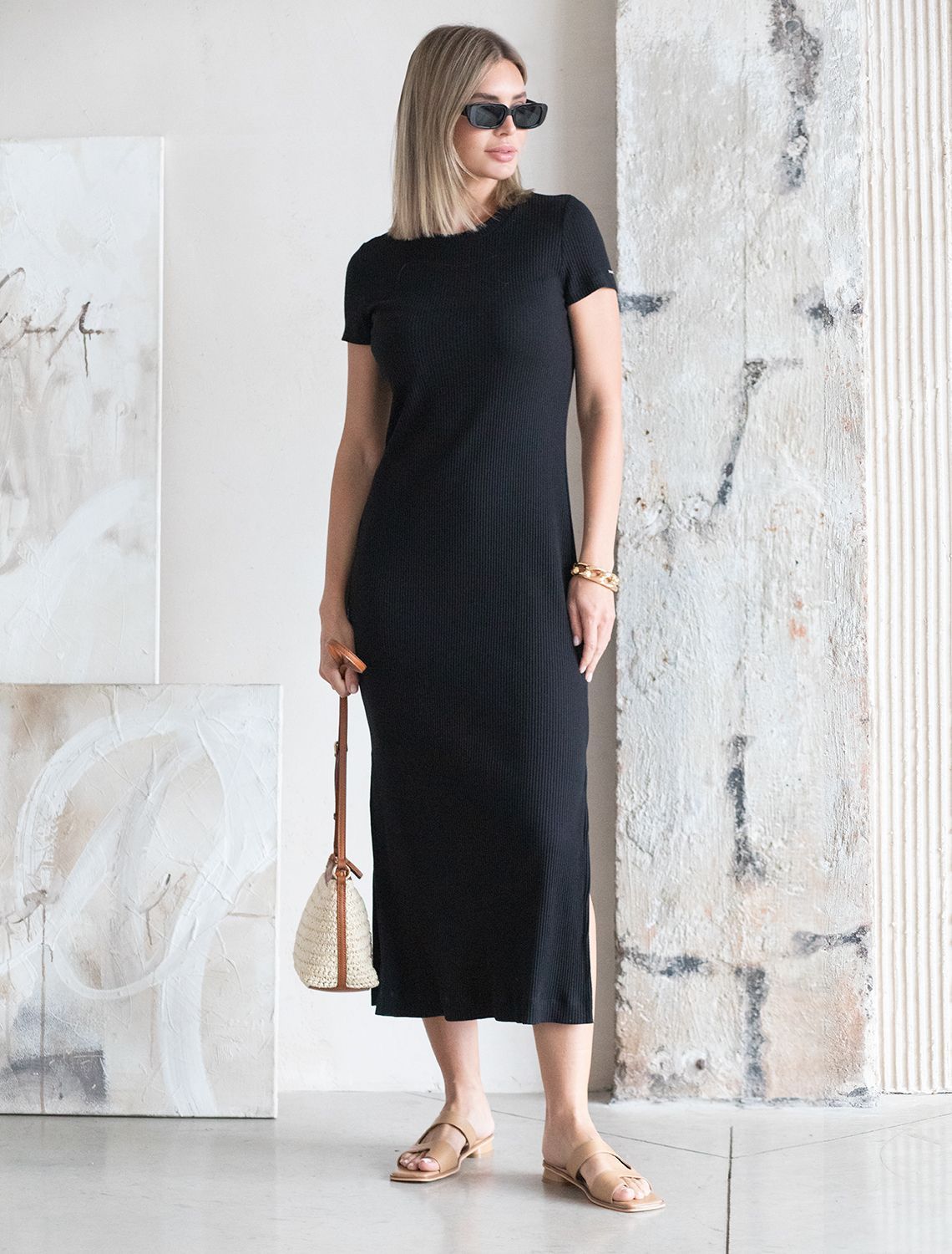 картинка Платье женское черный магазин Одежда+ являющийся официальным дистрибьютором в России 