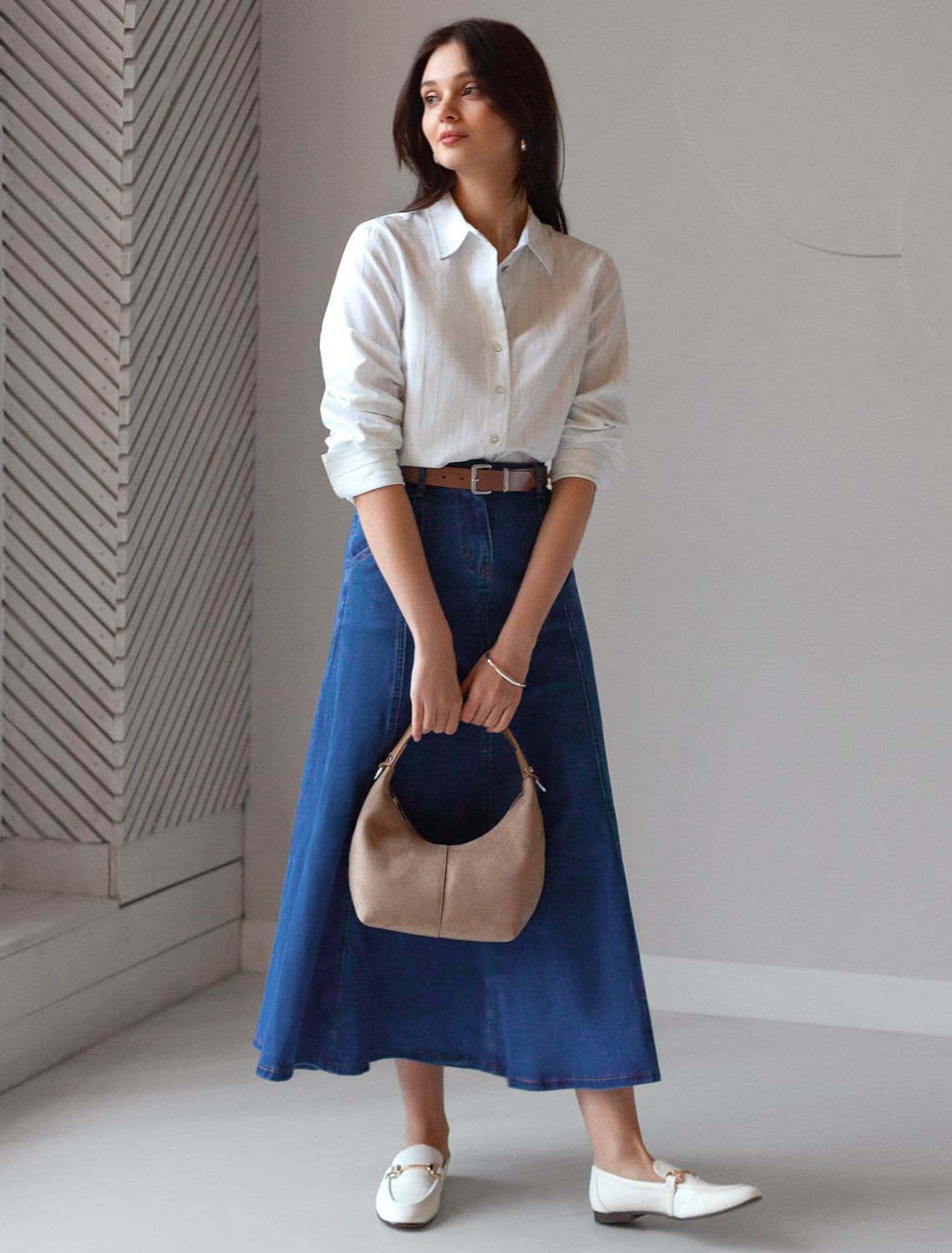 картинка Юбка женская синий от магазина Одежда+