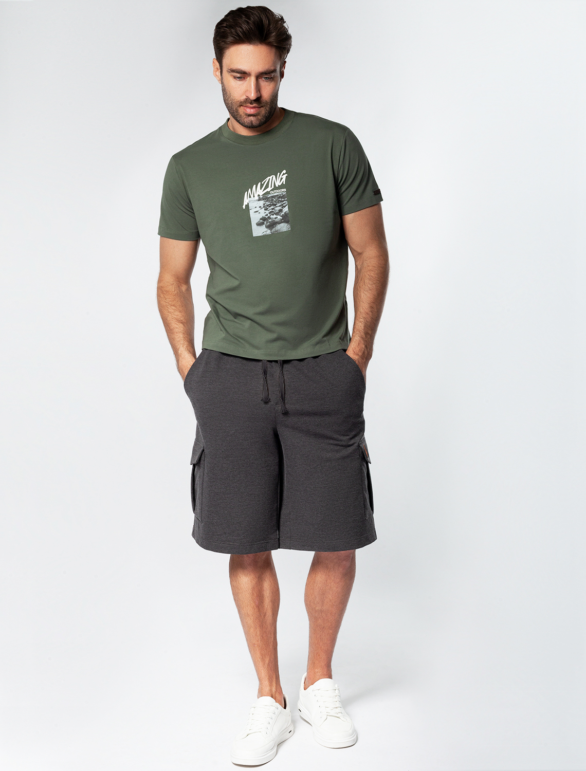 картинка Футболка мужская т.оливковый_amazing от магазина Одежда+