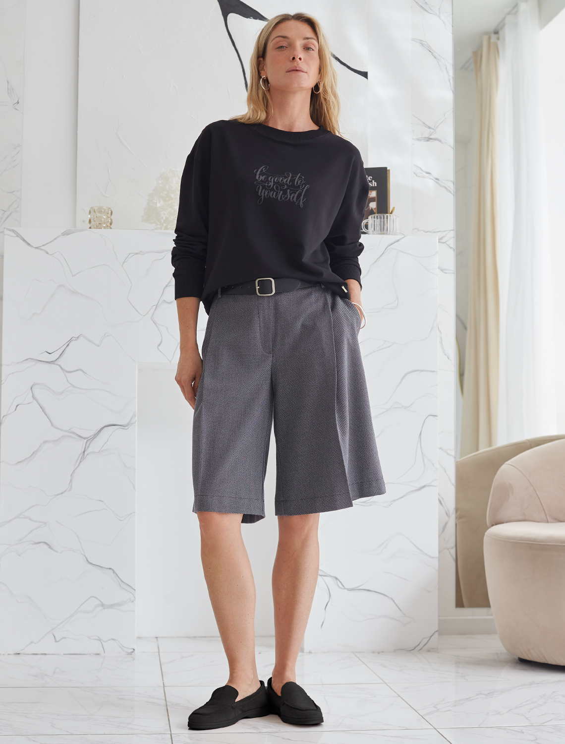 картинка Джемпер женский черный_be yourself от магазина Одежда+