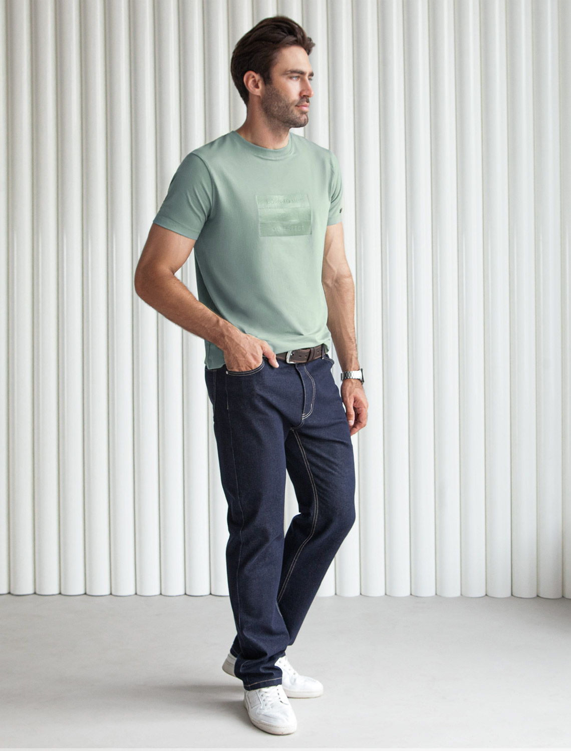 картинка Футболка мужская св.оливка_perfect от магазина Одежда+