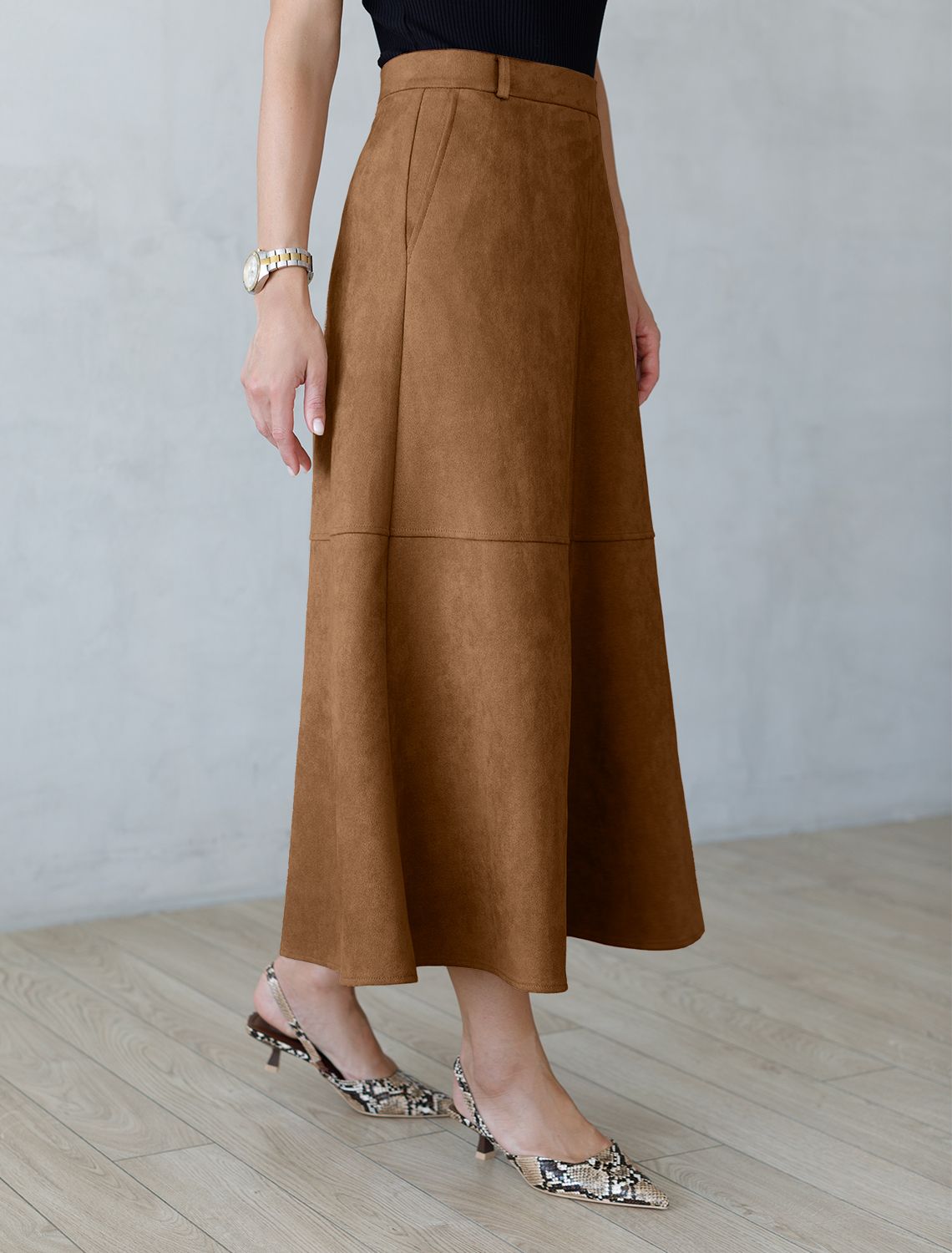 картинка Юбка женская охра магазин Одежда+ являющийся официальным дистрибьютором в России 