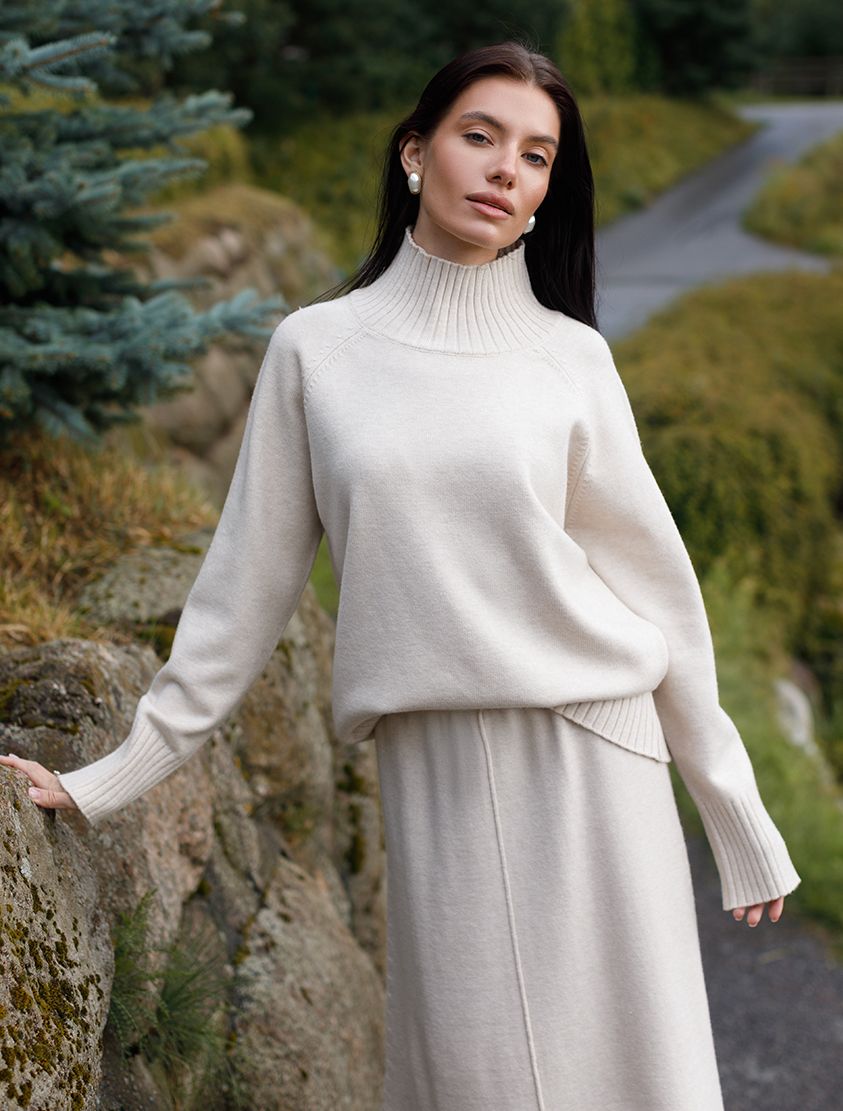 картинка Свитер женский овсяный меланж от магазина Одежда+