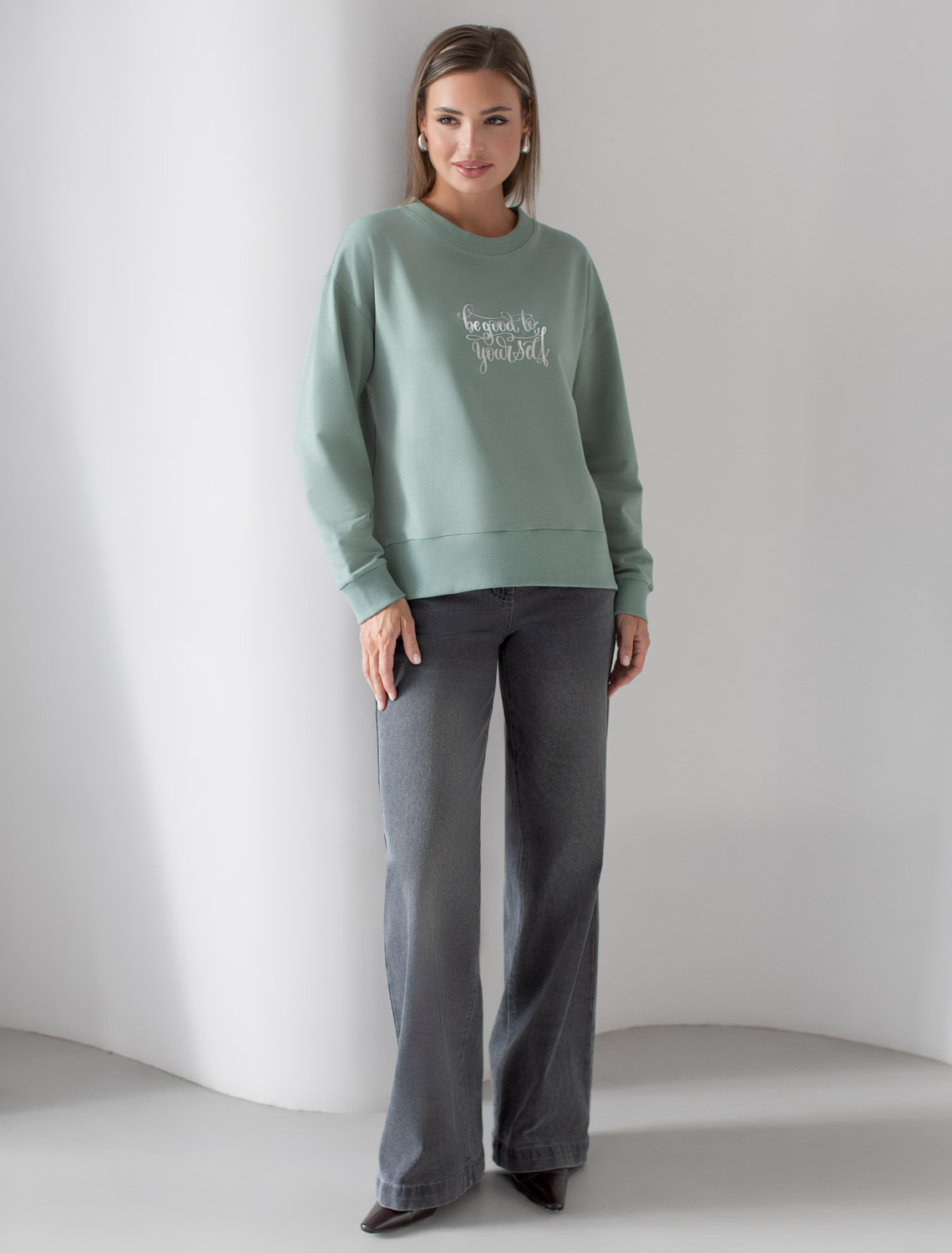 картинка Джемпер женский св.оливковый_be yourself от магазина Одежда+