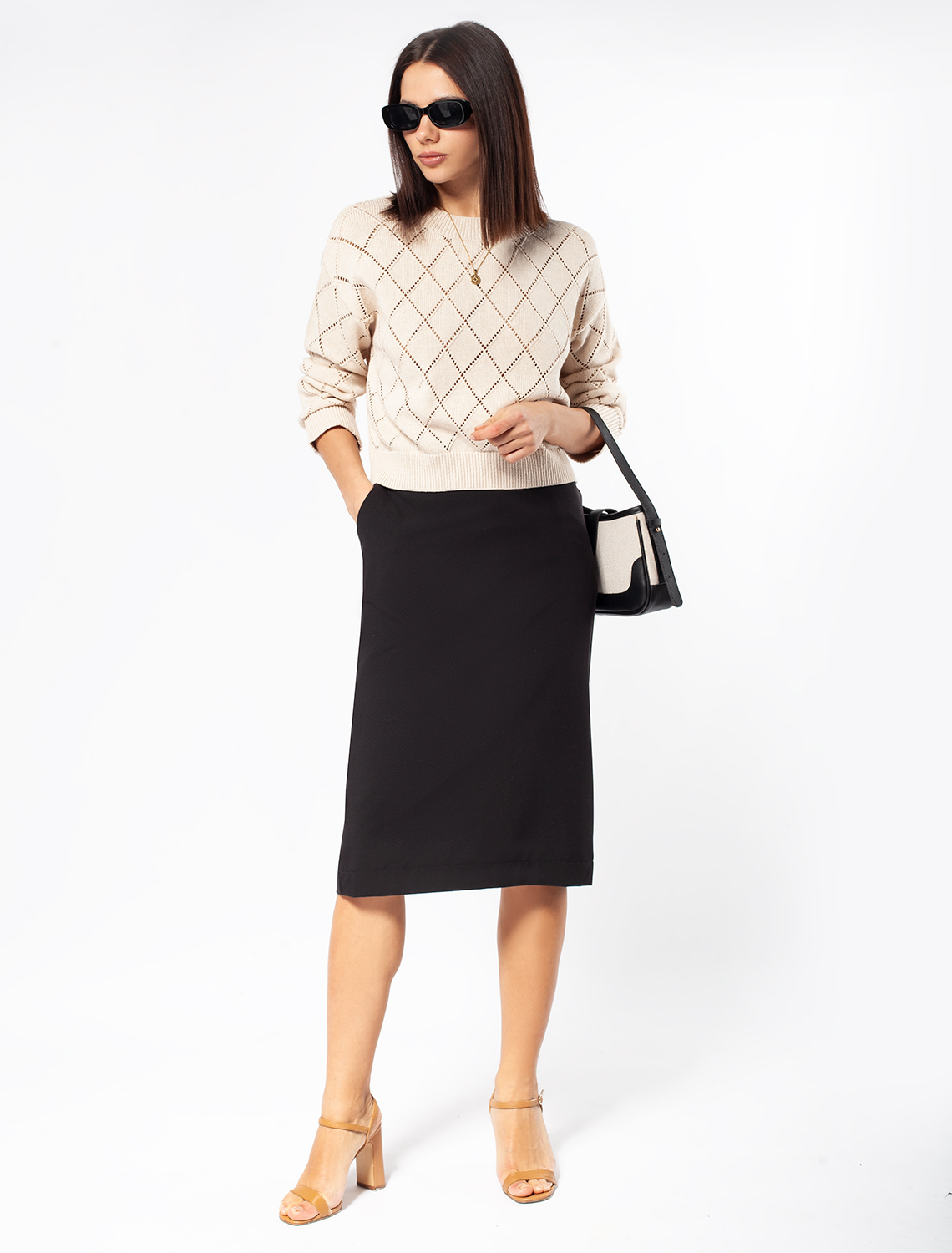 картинка Юбка женская черный от магазина Одежда+