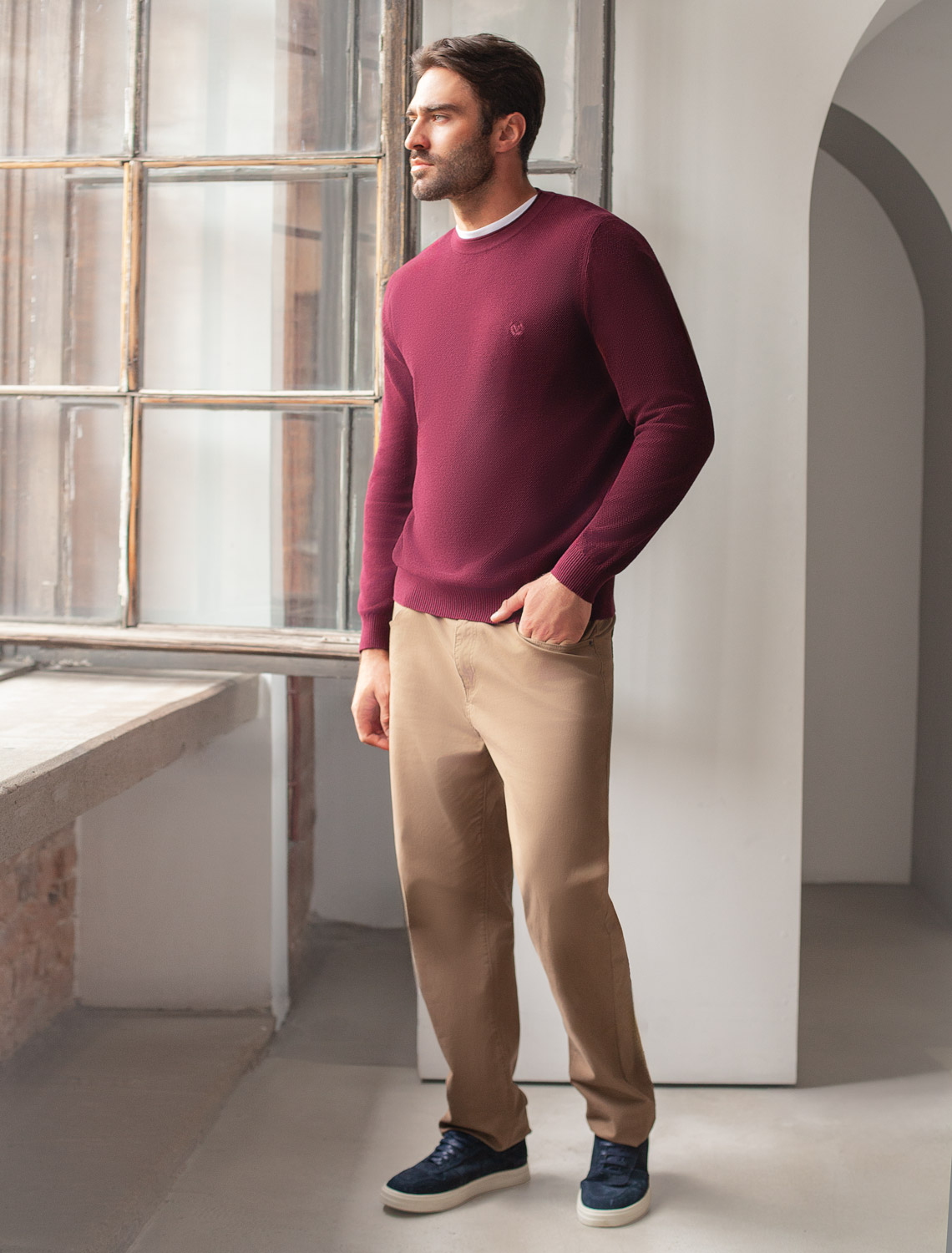 картинка Джемпер мужской бургунди от магазина Одежда+