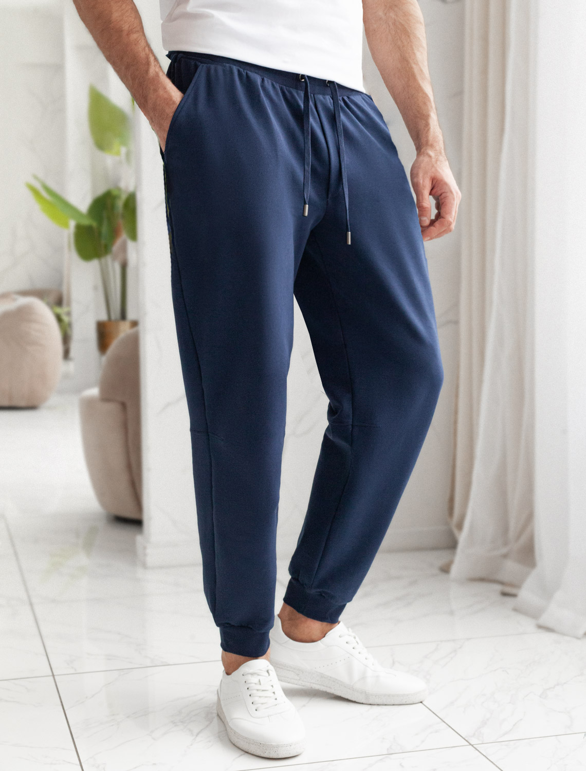 картинка Брюки мужские т.синий магазин Одежда+ являющийся официальным дистрибьютором в России 