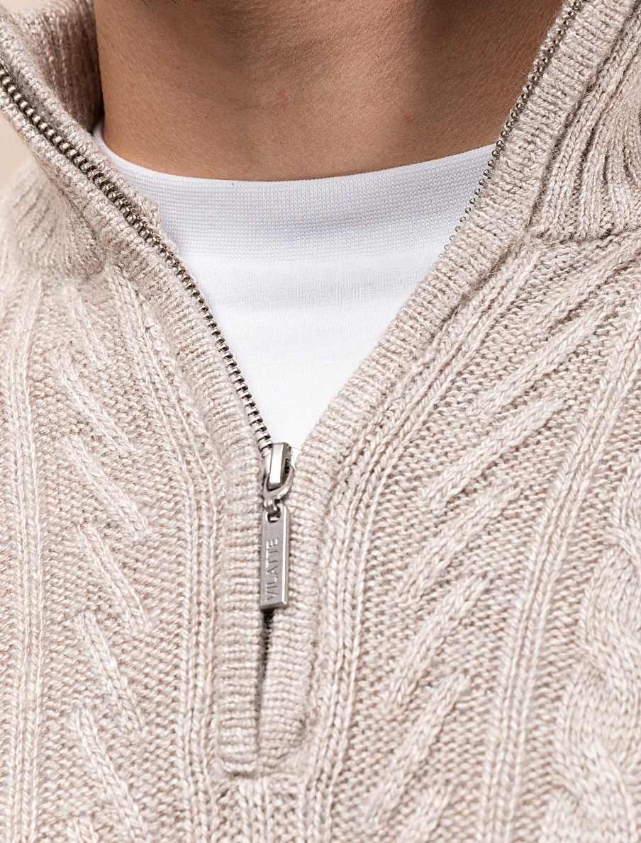 картинка Джемпер мужской св.бежевый меланж магазин Одежда+ являющийся официальным дистрибьютором в России 