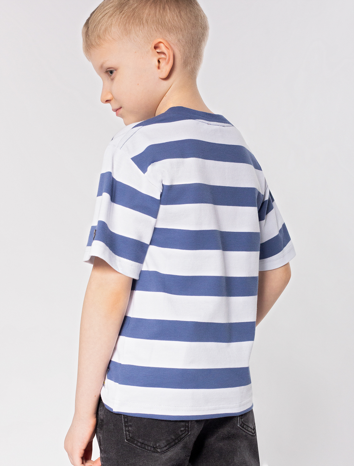 картинка Футболка для мальчика св.синий_белый_adventure от магазина Одежда+