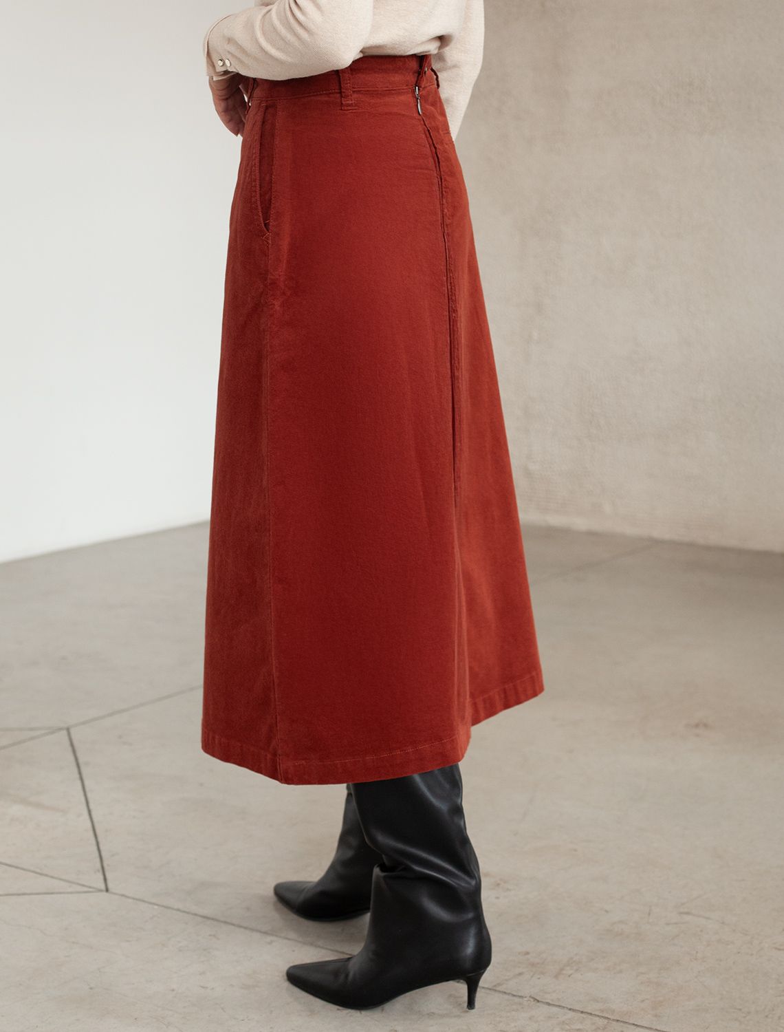 картинка Юбка женская терракотовый магазин Одежда+ являющийся официальным дистрибьютором в России 