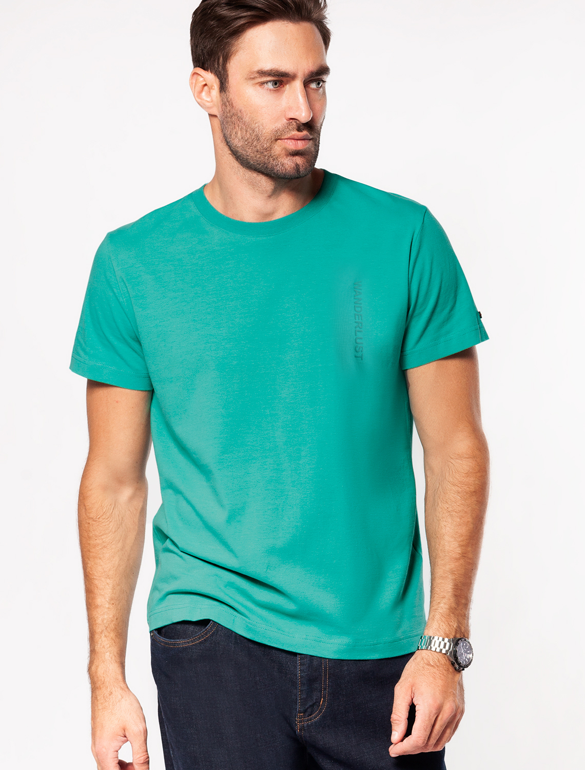 картинка Футболка мужская бирюзовый_wanderlust от магазина Одежда+