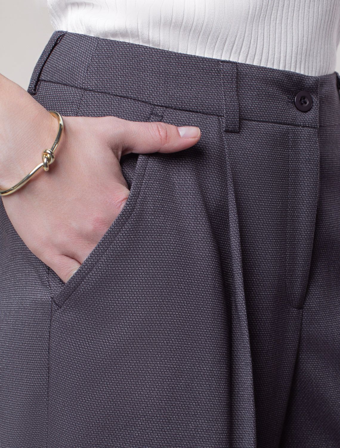 картинка Брюки женские серо-синий магазин Одежда+ являющийся официальным дистрибьютором в России 