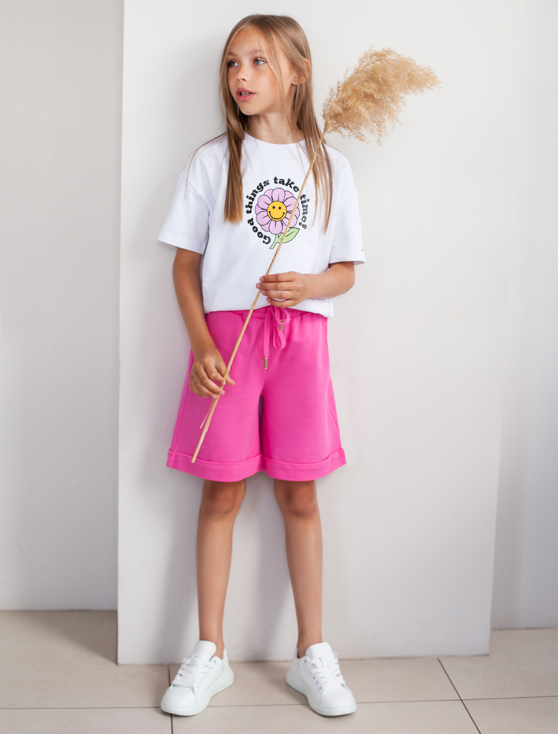 картинка Шорты трик для девочки фуксия от магазина Одежда+