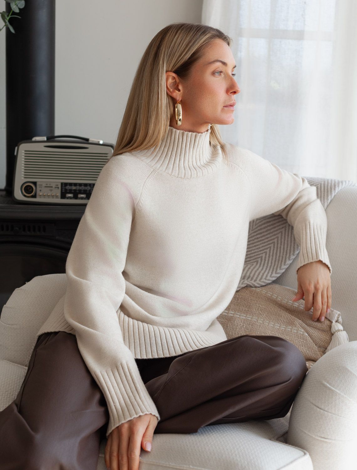 картинка Свитер женский овсяный меланж от магазина Одежда+