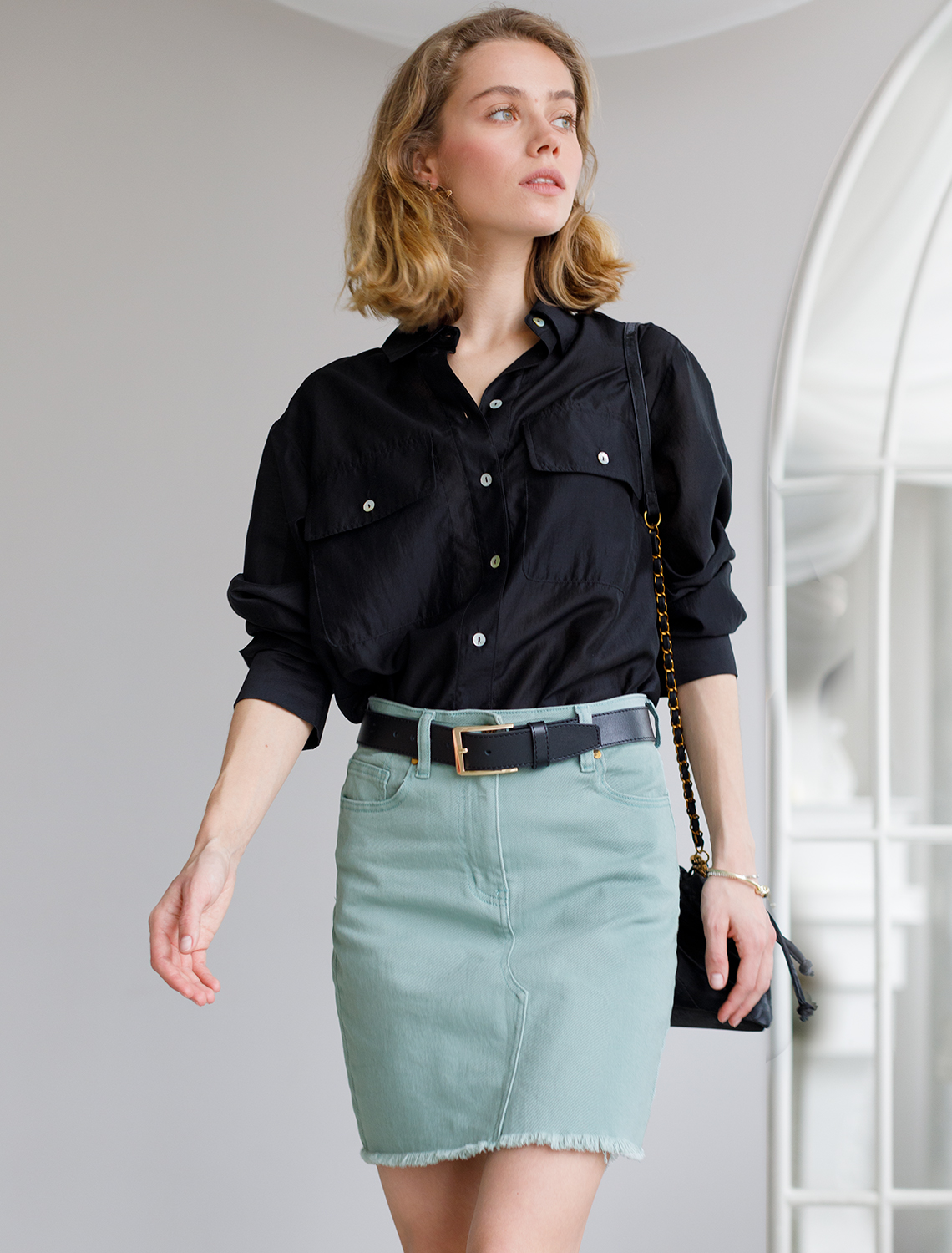 картинка Юбка женская оливка от магазина Одежда+