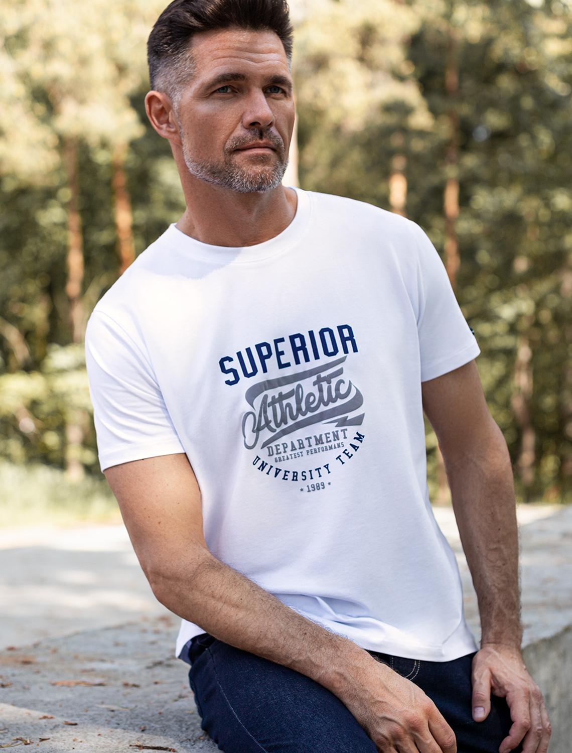 картинка Футболка мужская белый_athletic от магазина Одежда+