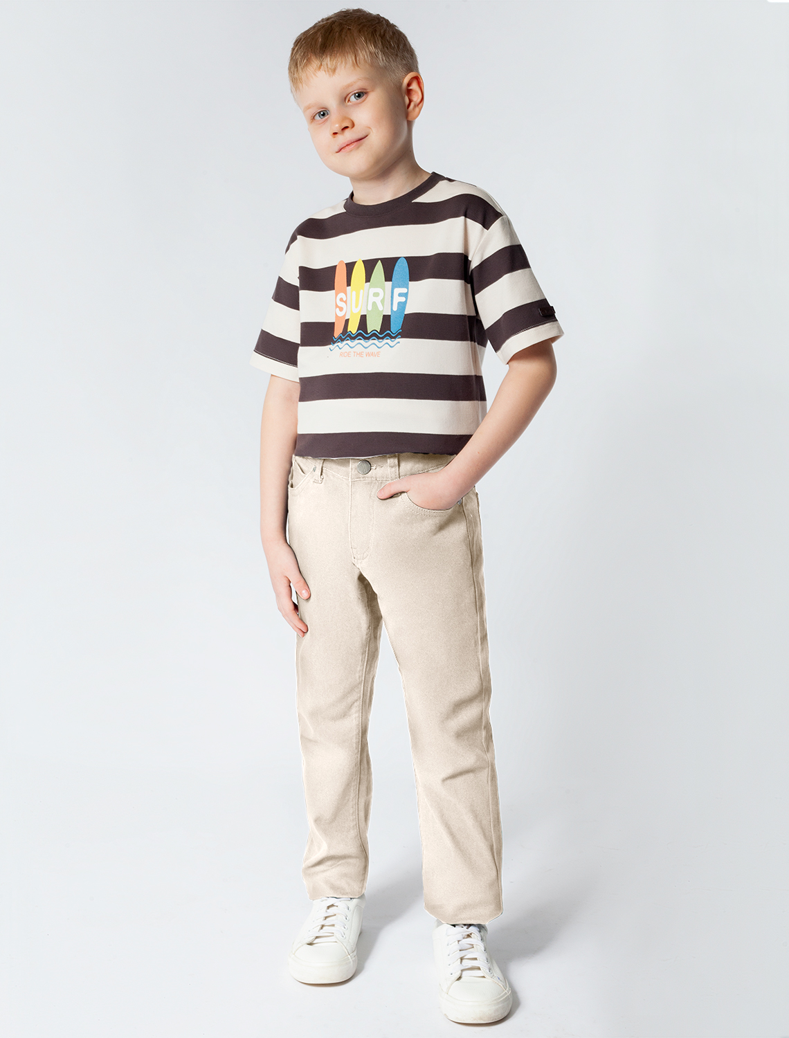 картинка Футболка для мальчика экрю-туркиш_кофе_serf от магазина Одежда+