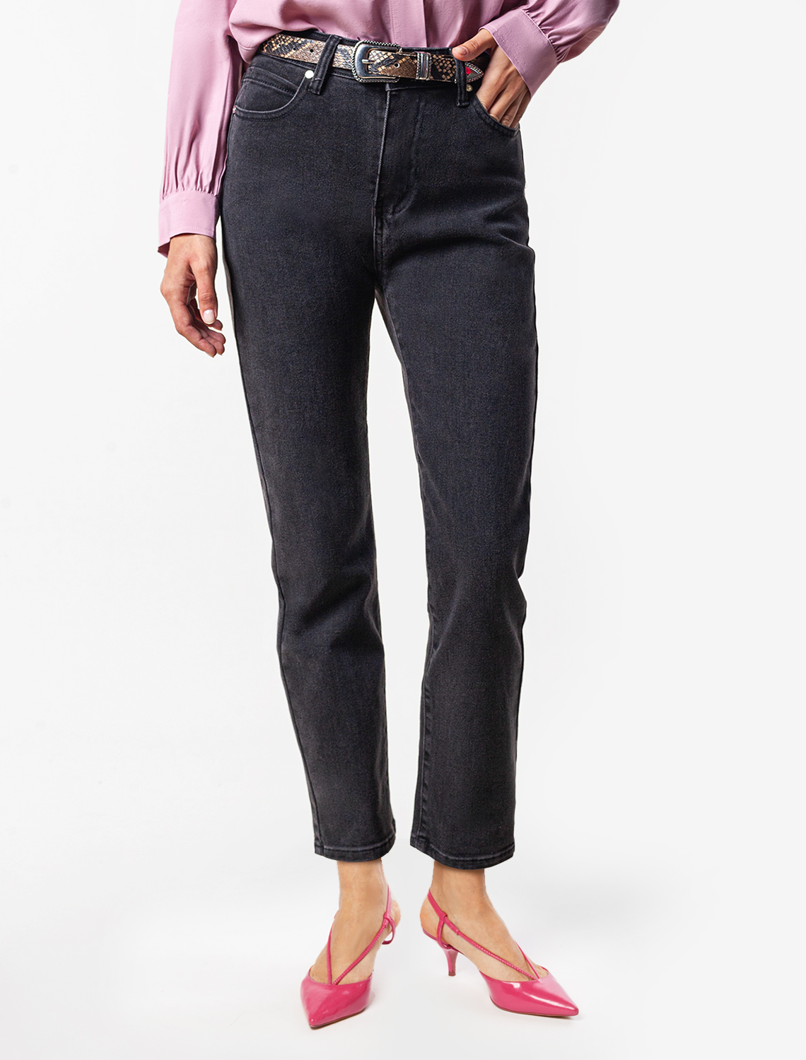 картинка Брюки женские темно-серый магазин Одежда+ являющийся официальным дистрибьютором в России 