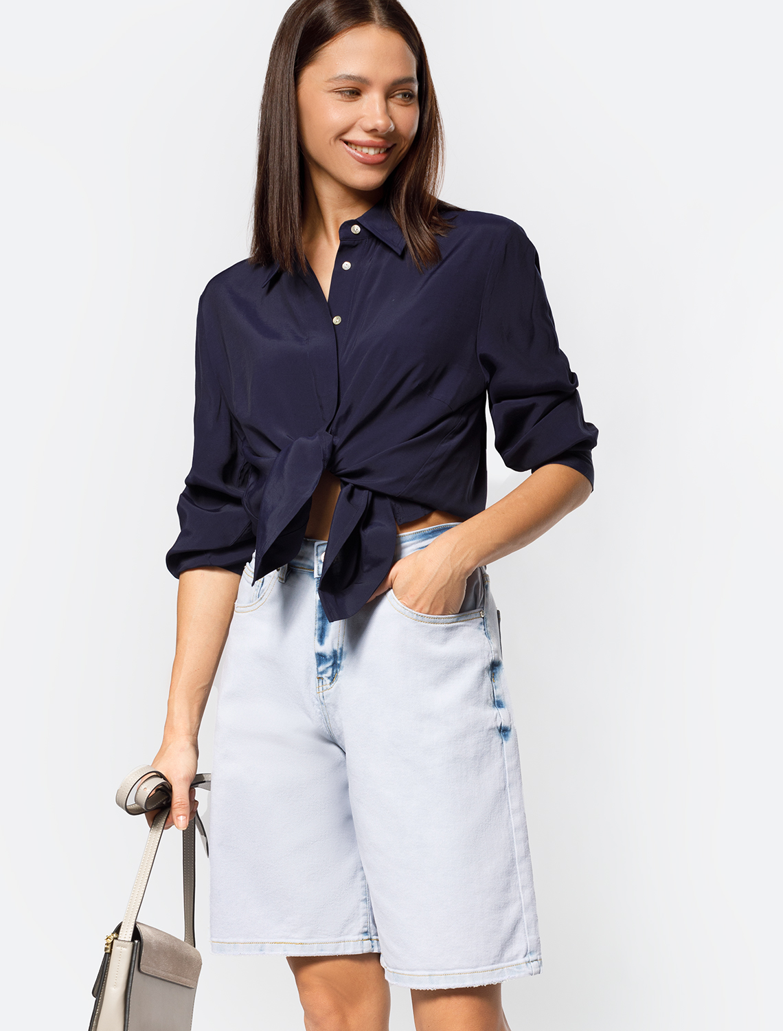 картинка Шорты женские голубой от магазина Одежда+