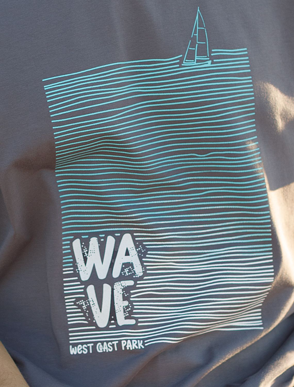 картинка Футболка мужская серый_wave от магазина Одежда+