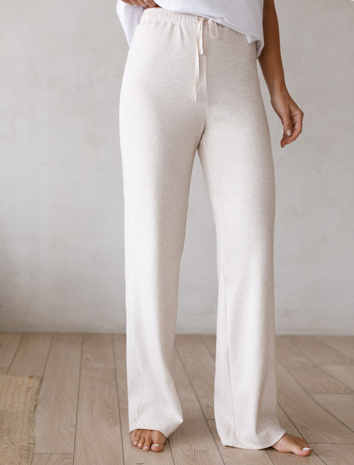 картинка Брюки женские бежевый меланж магазин Одежда+ являющийся официальным дистрибьютором в России 