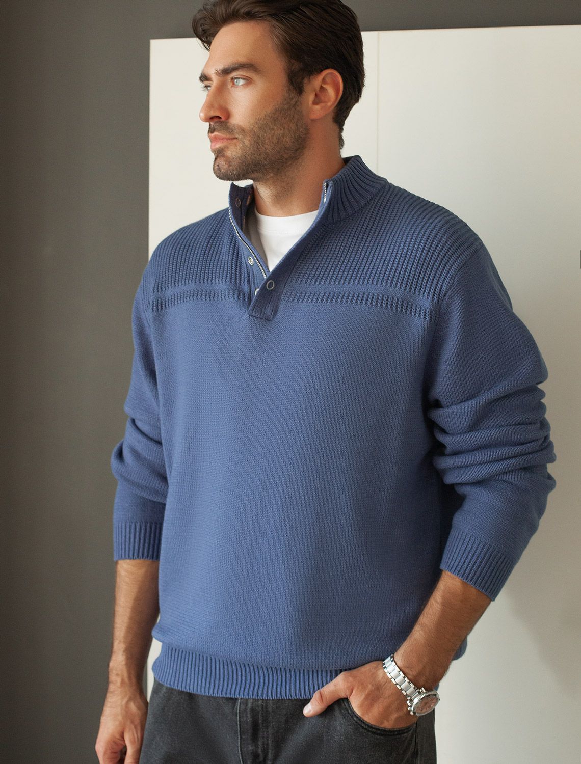 картинка Джемпер мужской светло-синий от магазина Одежда+