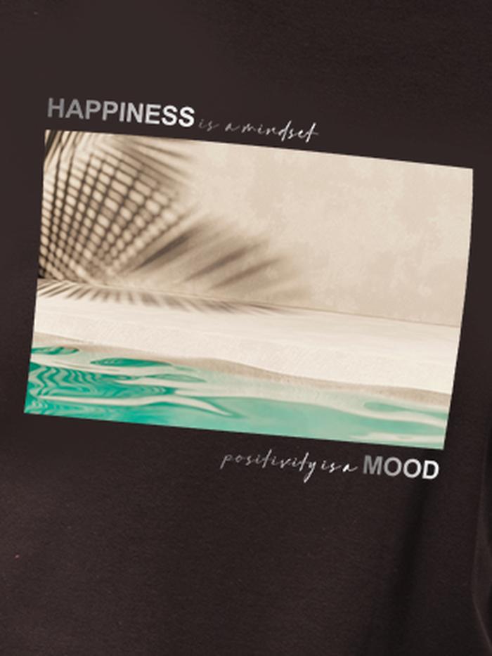 картинка Футболка женская черный_mood магазин Одежда+ являющийся официальным дистрибьютором в России 