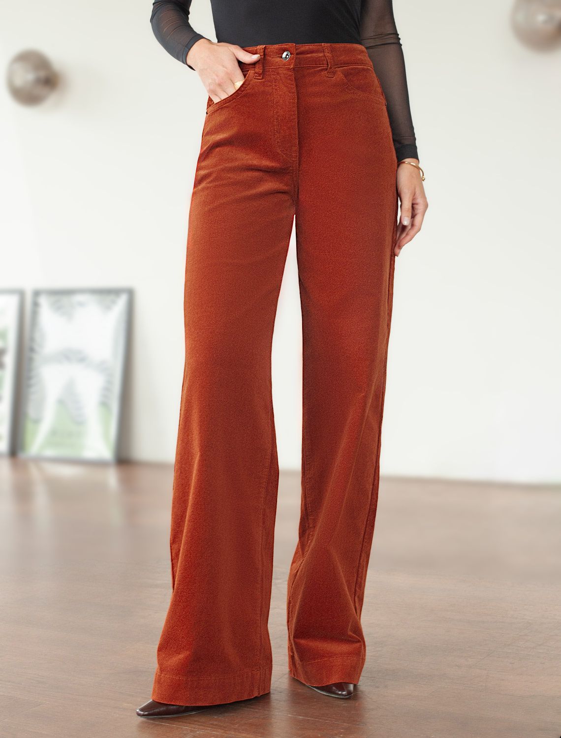 картинка Брюки женские терракотовый магазин Одежда+ являющийся официальным дистрибьютором в России 