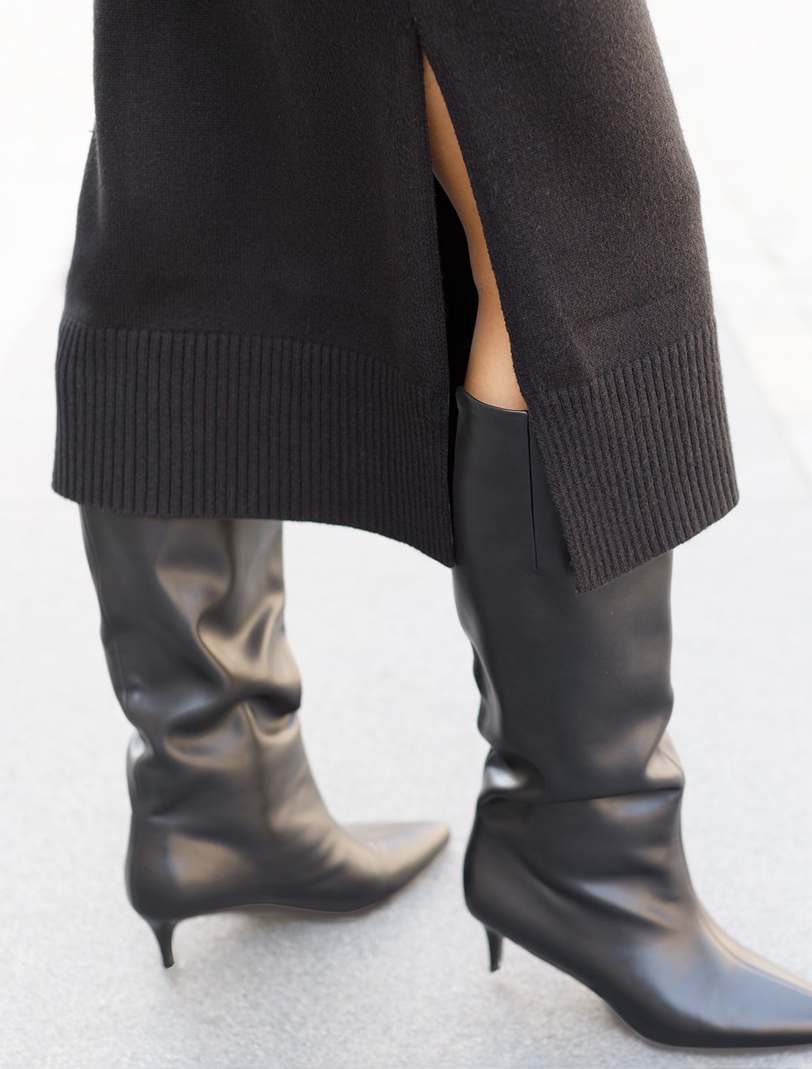 картинка Платье вязаное женское черный от магазина Одежда+