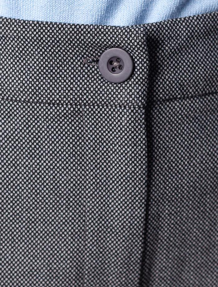 Брюки-палаццо из фактурной черно-серой поливискозы с эластаном - Купить недорого с доставкой в Москве