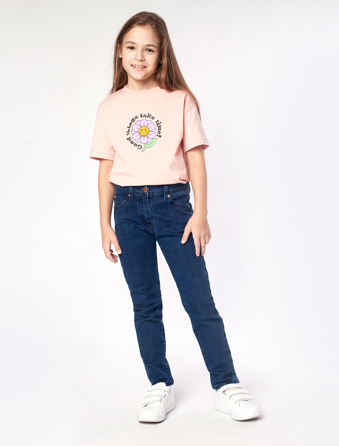 картинка Джинсы для девочки синий от магазина Одежда+